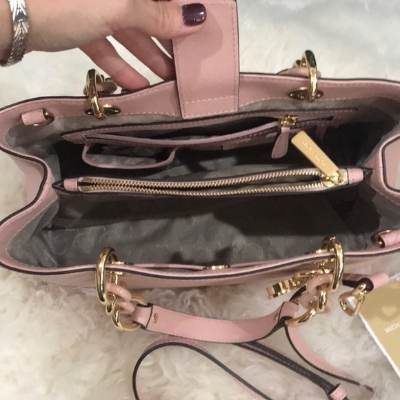 NWOT Michael Kors satchel chain handle gold blush - Picture 4 of 8